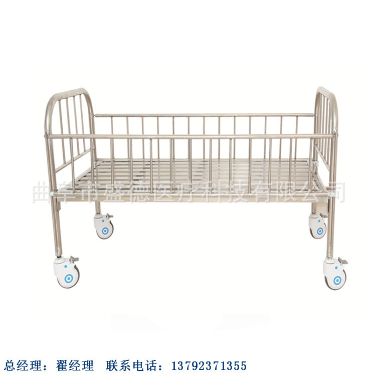 生产厂家电动手动老年护理床 不锈钢医用台车MD-503不锈钢婴儿床