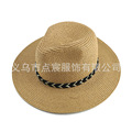 生产定做夏季草帽男PP丝纸辫礼帽爵士帽沙滩防晒帽时装男帽外贸