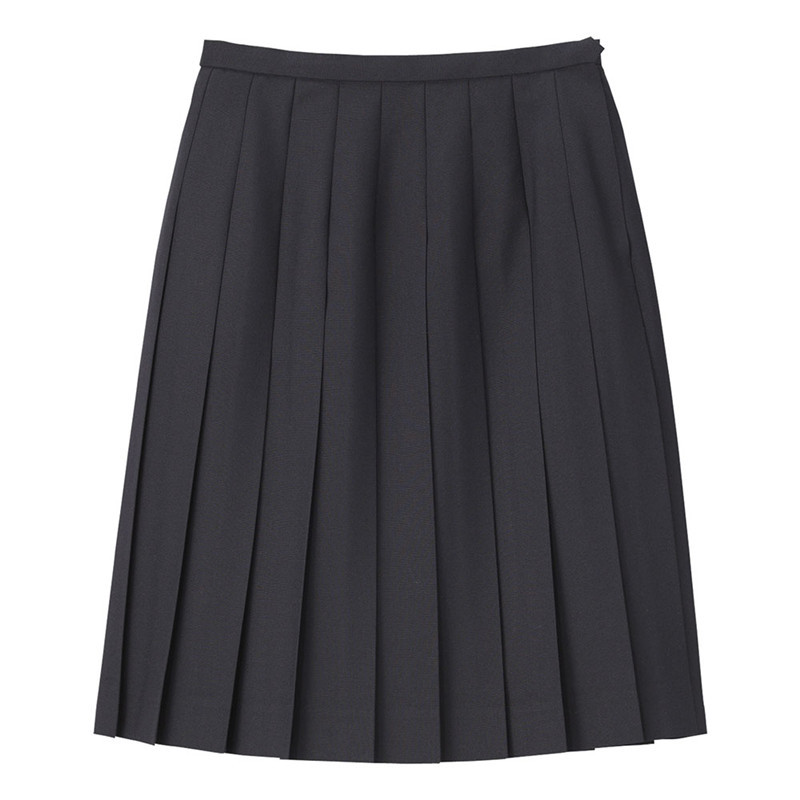 黑色半身裙百褶裙纯色学生校服半裙短裙下身裙子pleated skirt