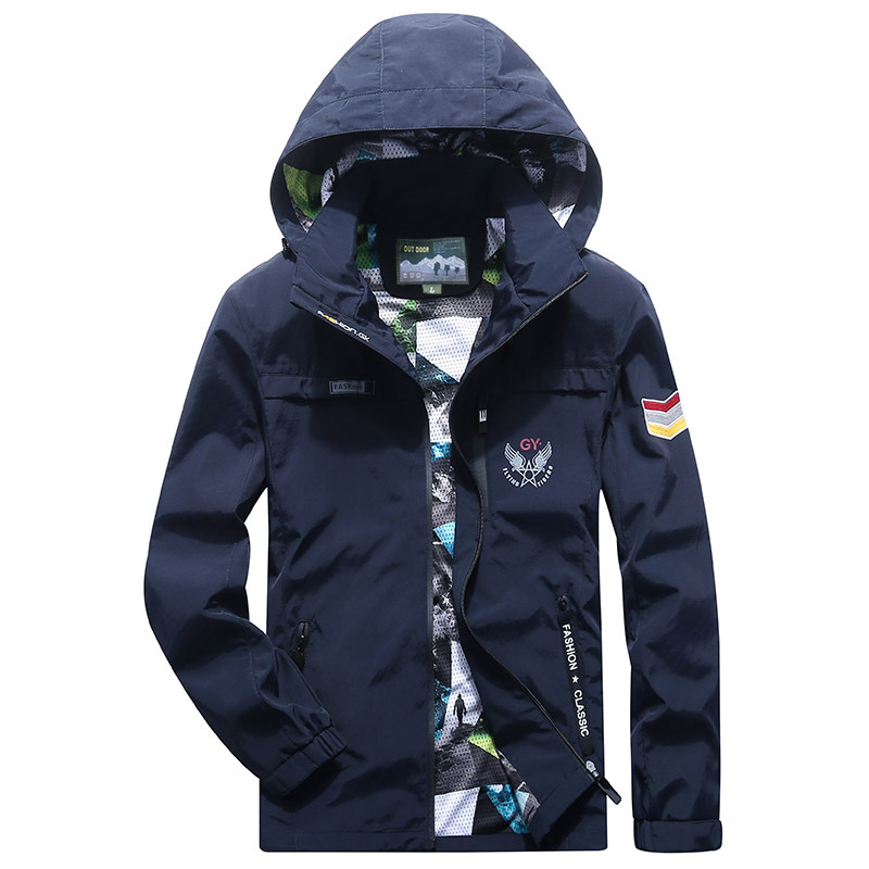 2019 nueva chaqueta casual transfronteriza para hombres chaqueta de primavera y otoño suelta con capucha cazadora para hombres talla grande superior casual