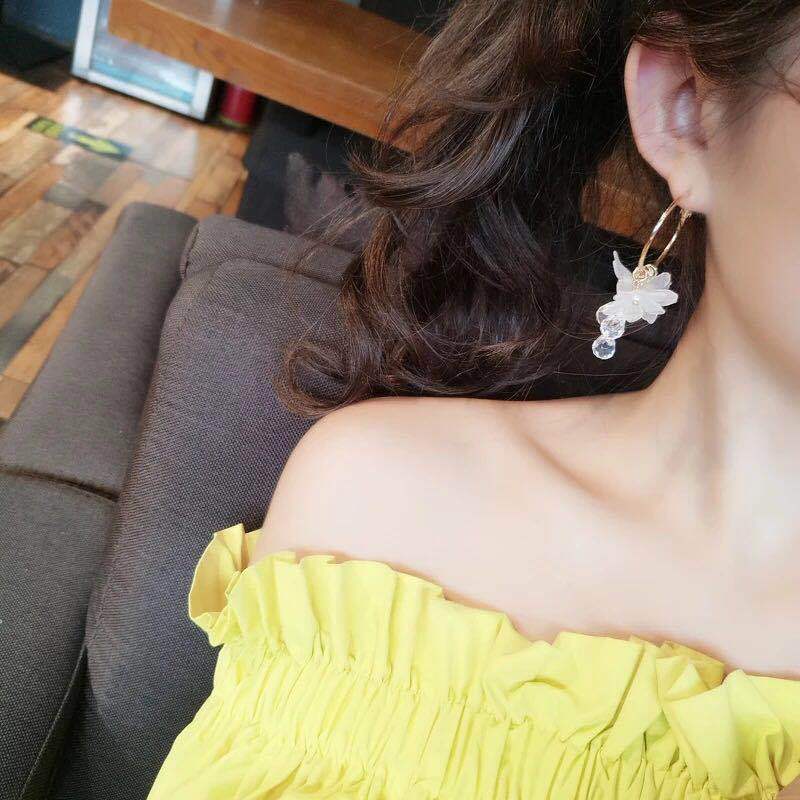 Wholesale Jewelry 1 Pair Exaggerated Flower Alloy Drop Earrings display picture 4