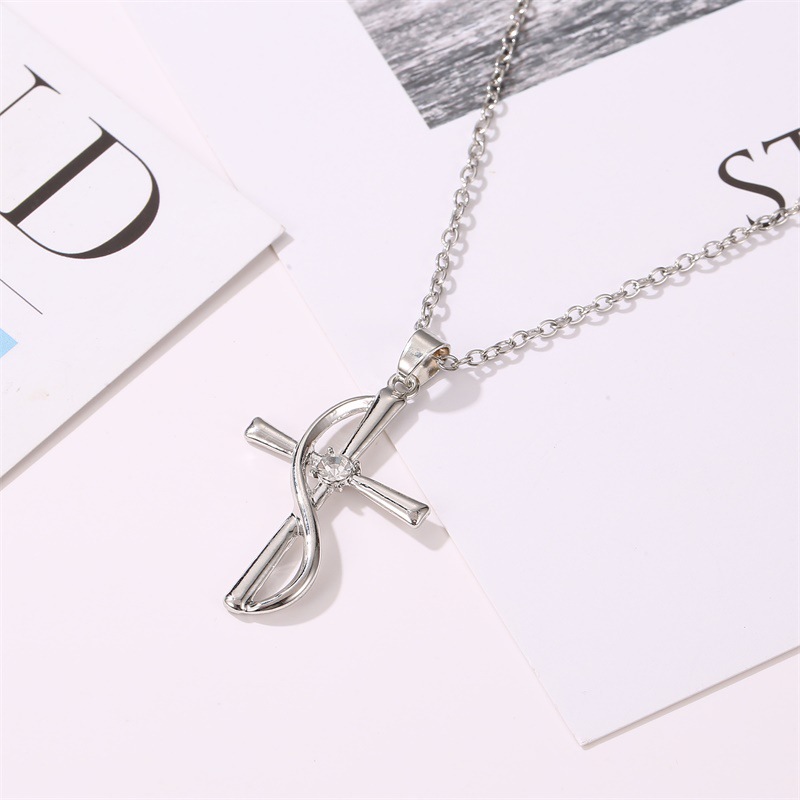 Fashion Cross Alloy Plating Women's Necklace display picture 2