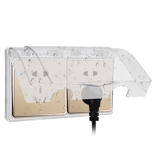 Cocker household adhesive double 86 waterproof box two-position switch socket splash-proof box waterproof self-adhesive protective cover