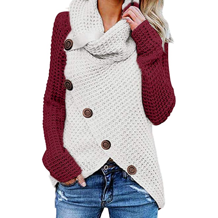 2023 Otoño e Invierno de las mujeres de manga larga irregular prendas de punto suéter deseo Amazon popular europeo y americano Venta caliente image 33