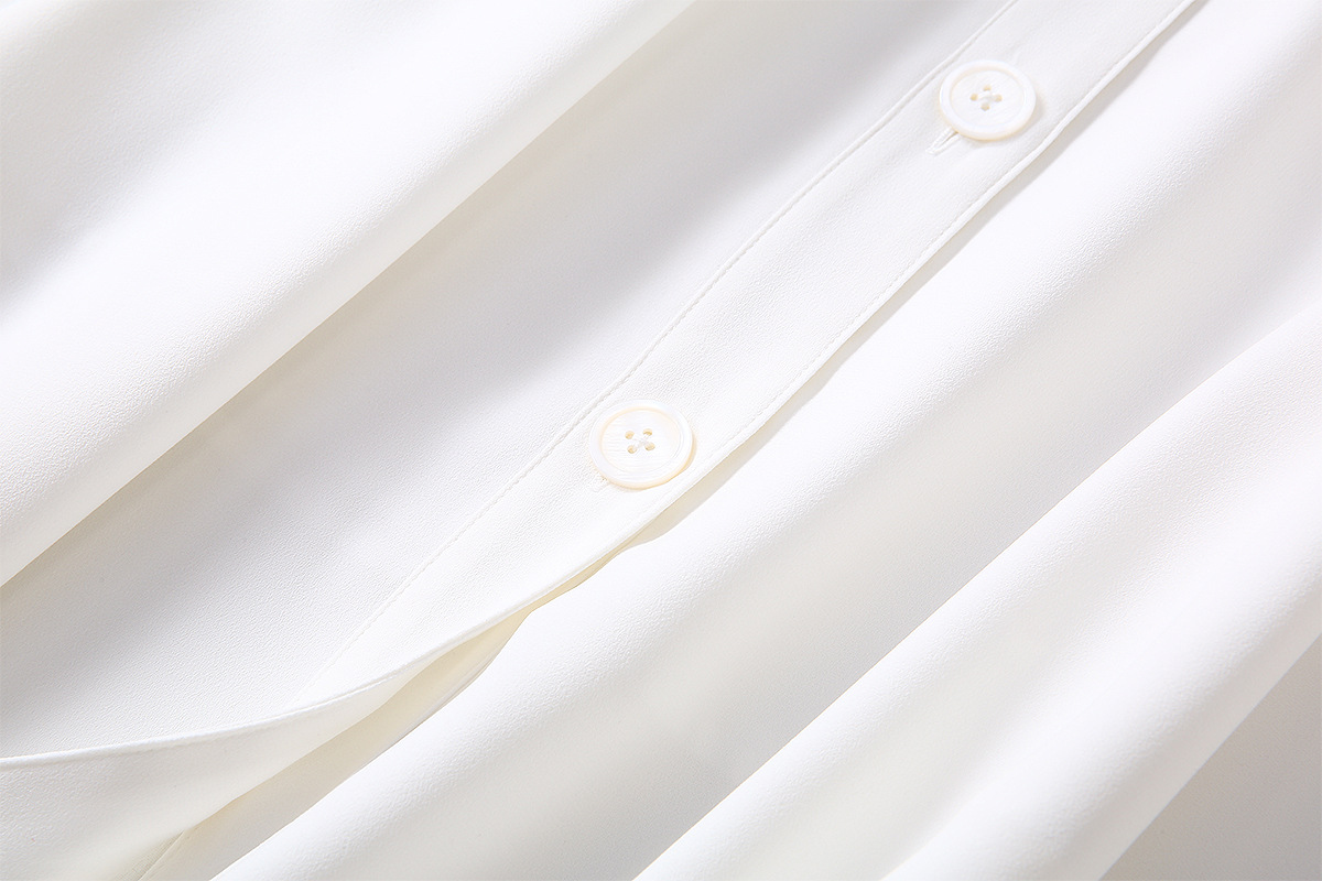 0409-10  梅红灯笼袖上衣+A牌排扣半裙套装SMLXL