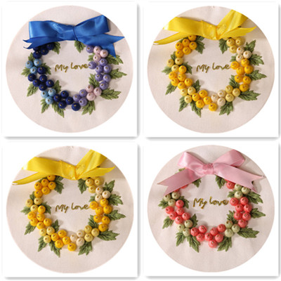 diy刺绣十字绣欧绣苏绣挂饰工艺品布艺手工刺绣材料包厂家定制