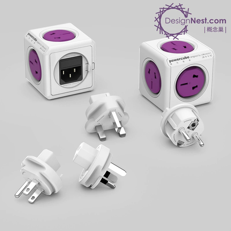Alele PowerCube второй - поколения модель розетка путешествие офис дом фиолетовый USB
