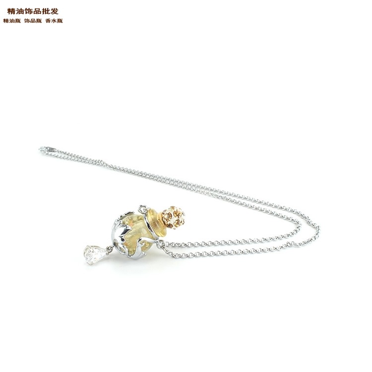 中国精油饰品网金莎金黄色瓶流星花园项链吊坠1.jpg