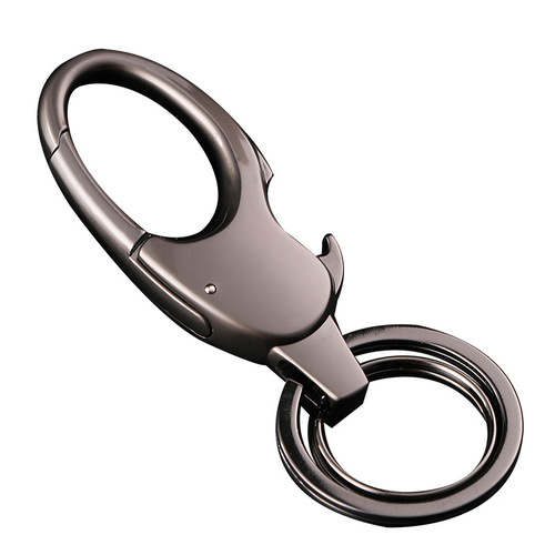 China Keychain New Creative Portable Bottle Opener Multifunctional Car Waist Hanging Alloy Metal Keychain