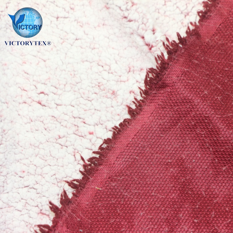 针织纬编摇粒起绒布舒棉绒背部满底印花单面羊羔绒梳棉绒舒棉绒布