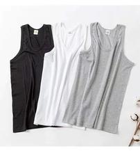 夏季男士棉背心 弹力健身无袖紧身窄肩背心 韩版青年打底汗衫潮