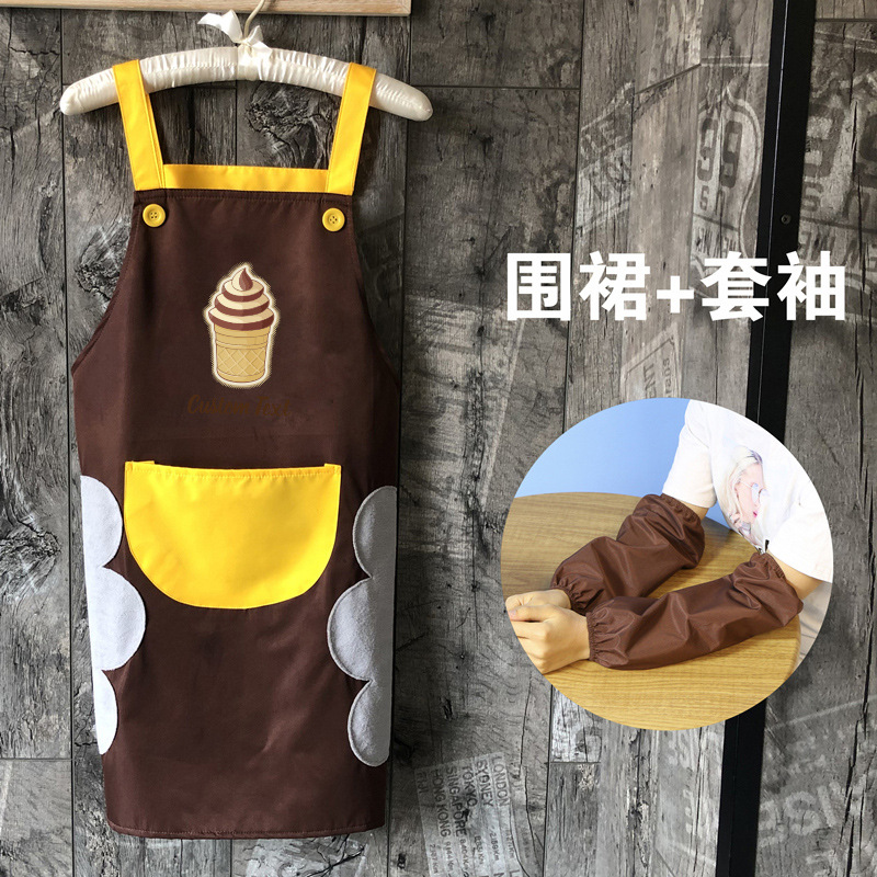 Delantal de mano borrable impermeable toalla de mano bata casa cocina a prueba de aceite moda coreana adulto cintura creativa personalizada