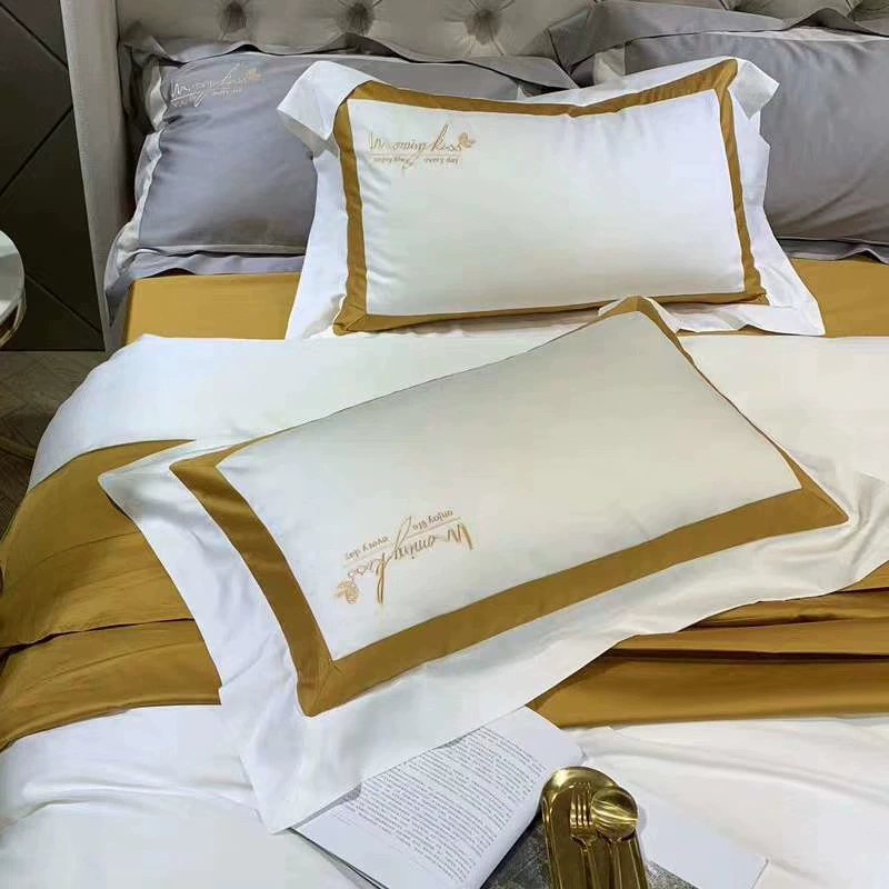 [Заказной оригинал из Китая Cotton Hotel Bedding набор простыней пододеяльников из льна]