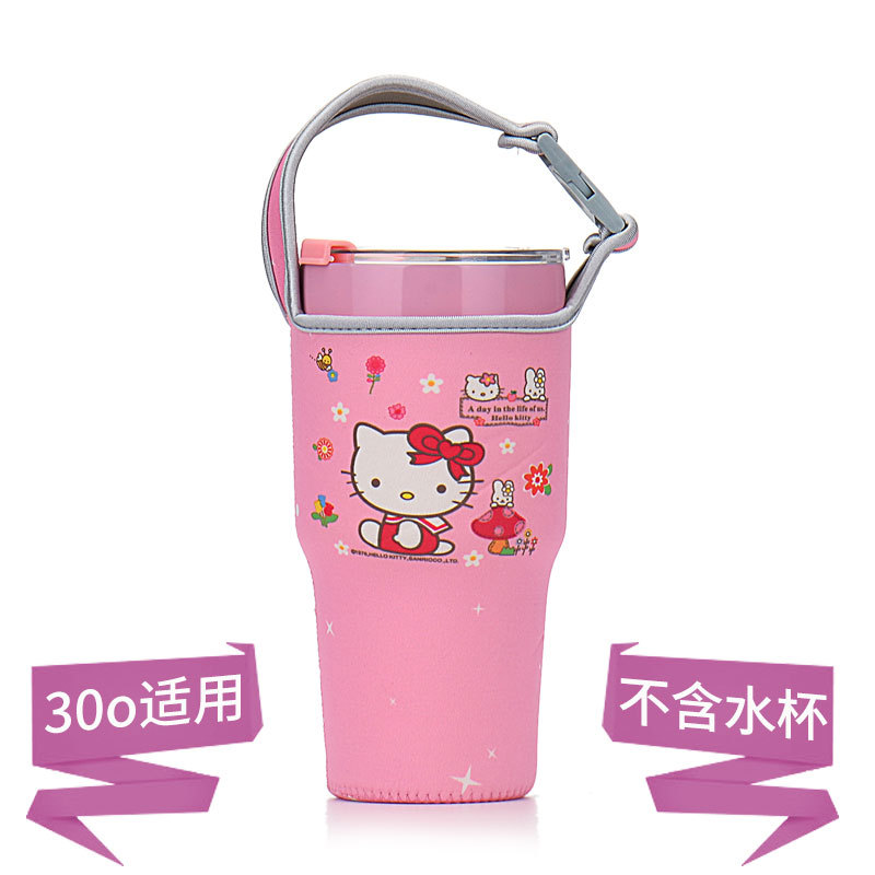Taza de helado cubierta de la taza de la burbuja 30oz de dibujos animados Kumamoto oso bolsa en stock portátil de grasa de la Copa cubierta protectora