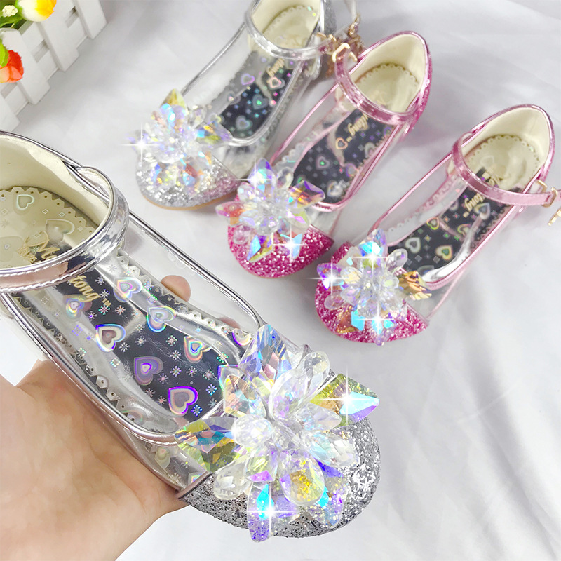 Kind Mädchen Prinzessin Schuhe Glas Kristall Schuhe