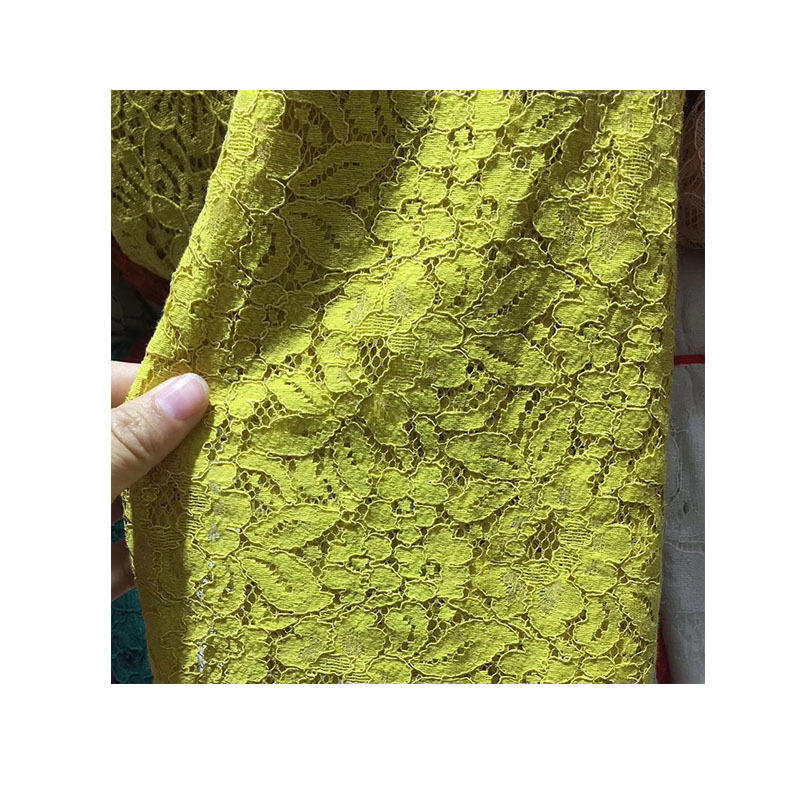 源头厂家新款锦棉蕾丝复古蕾丝花型股线蕾丝女装连衣裙蕾丝面料现
