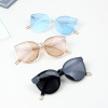 Children's light sunglasses, fashionable blue lens, hinge, UV sun protection cream, glasses, Korean style, UF-protection