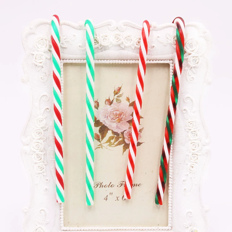 Christmas candy cane decoration, PS plastic, 15 cm, red‑white or mixed colors, bulk or packed