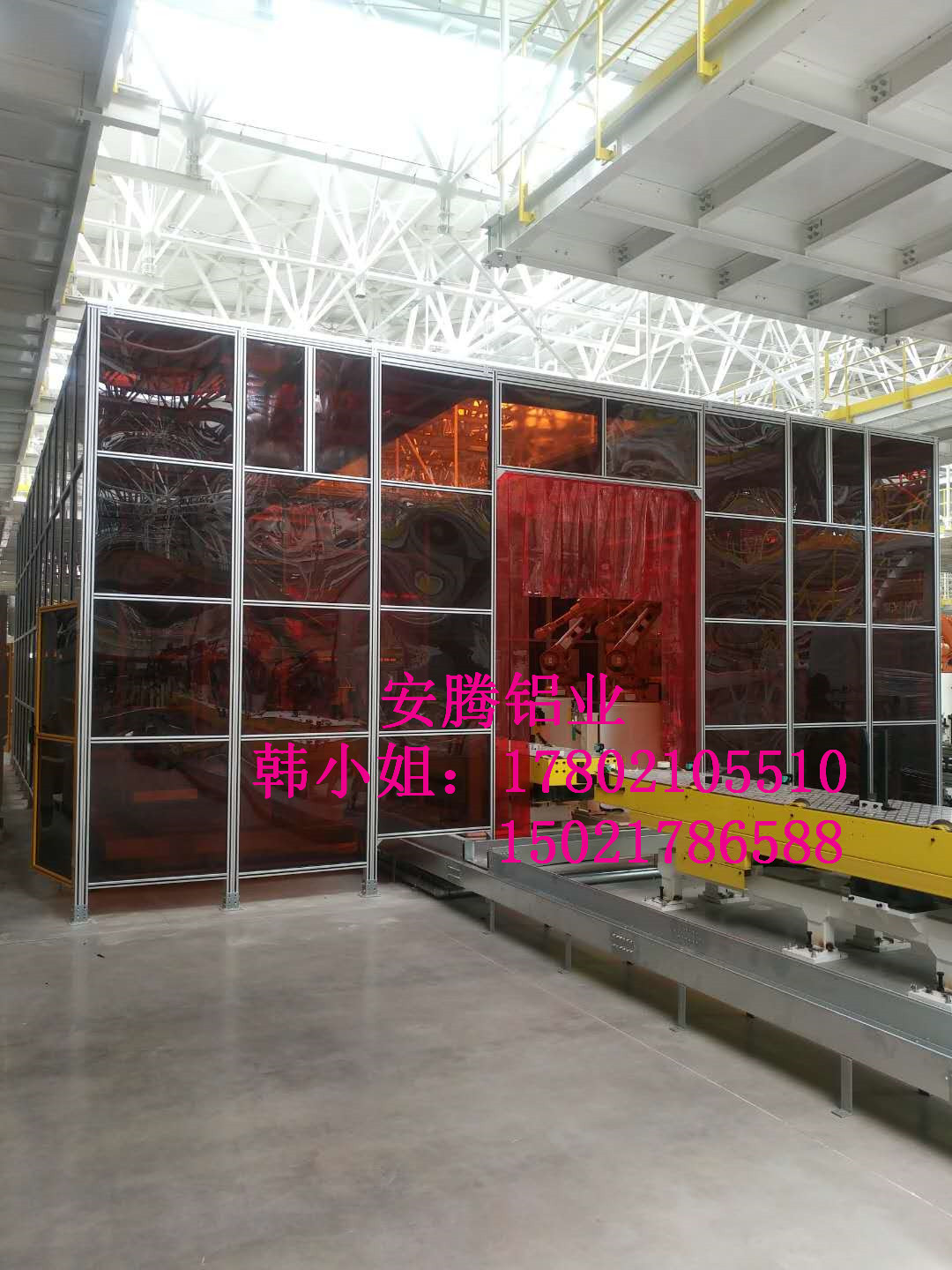 汽车生产线弧焊机器人弧焊房/环保净化除尘房机器人打磨房