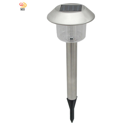陆明银帽多晶硅庭园太阳能灯自动充电光控LED草坪灯插地灯5004A|ru