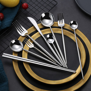 Spoon Fork Set 304 Нож из нержавеющей стали. Объекл -вилка вилка