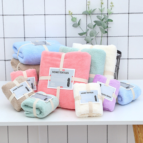 Coral velvet towel, bath towel, mother-in-law towel gift thickened wholesale return gift adult LOGO coral velvet absorbent