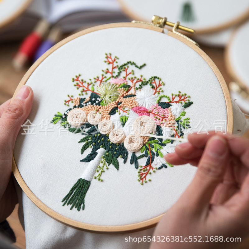 Primaria bordado hecho a mano DIY paquete de material de punto de cruz Suzhou bordado cinta bordado europeo principiante producción Auto-bordado