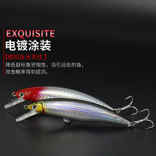 Sinking Minnow Fishing Lures Hard Plastic Baits Fresh Water Bass Swimbait Tackle Gear