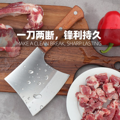 Forged bone chopping gold steel ax bone chopping knife stainless steel bone chopping ax knife home hotel bone knife professional stall hot