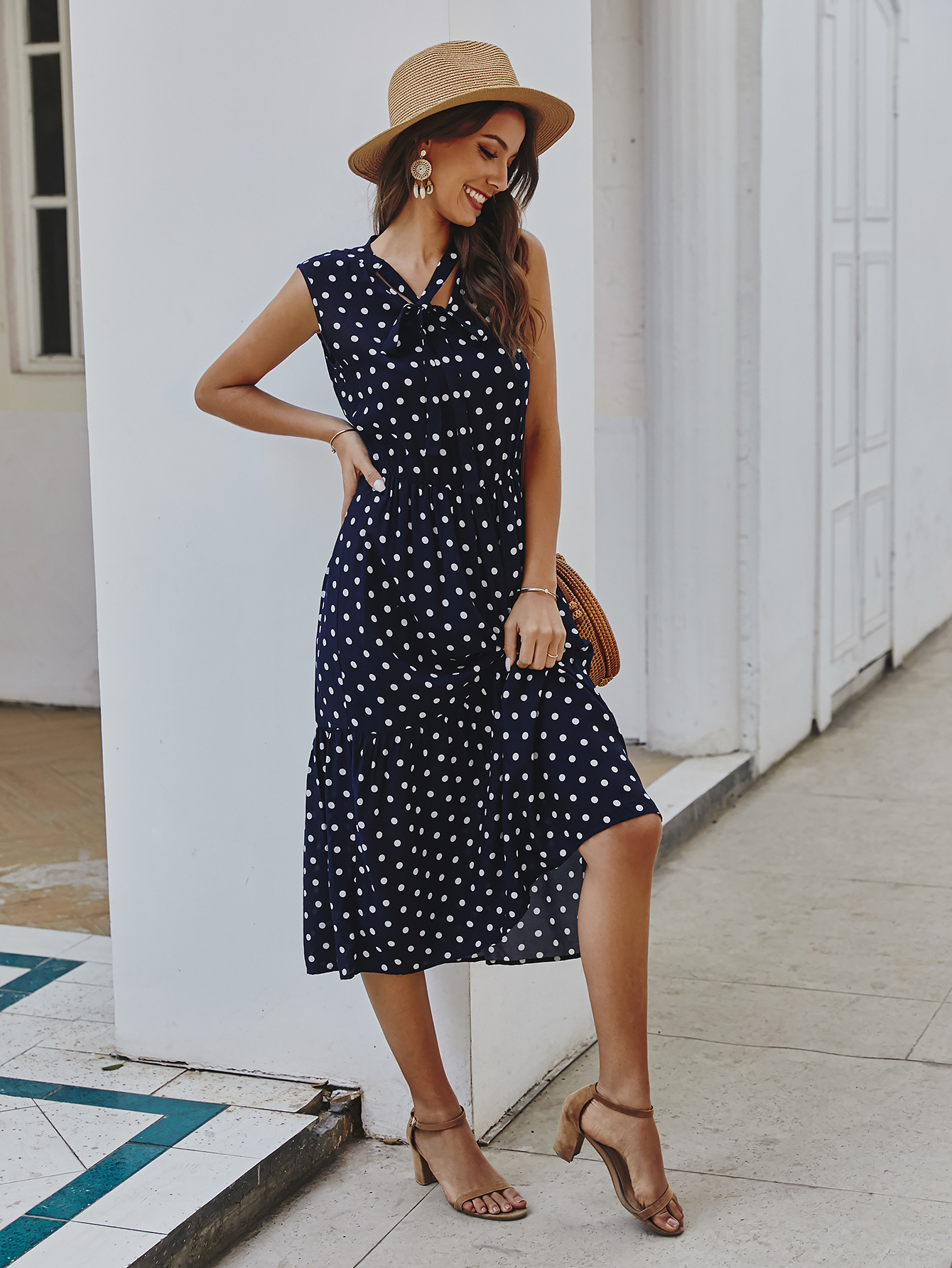 Spring/Summer New Polka Dot One-piece Dress  NSDY34882