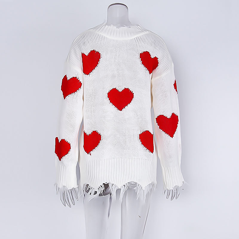 Women's Sweater Long Sleeve Sweaters & Cardigans Elegant Heart Shape display picture 18