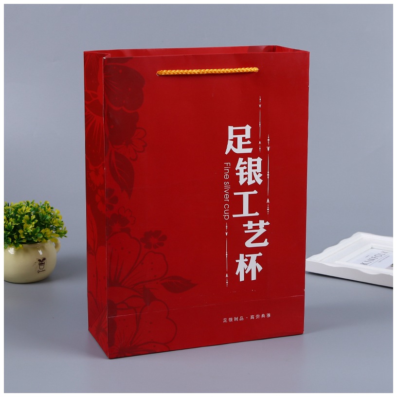 专业定制简约白卡纸手提袋创意折叠购物服装礼品手提纸袋定做logo