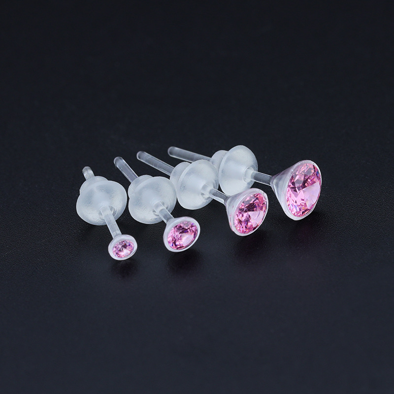 Japan and South Korea's ear piercing inlaid vermiculite resin…