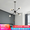 Creative minimalistic line ceiling lamp for living room for bedroom, Amazon, American style