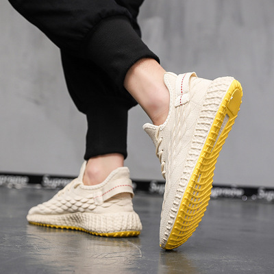 爆款鱼鳞鞋防滑透气休闲运动跑步鞋时尚百搭潮流街拍男鞋厂家直销|ms