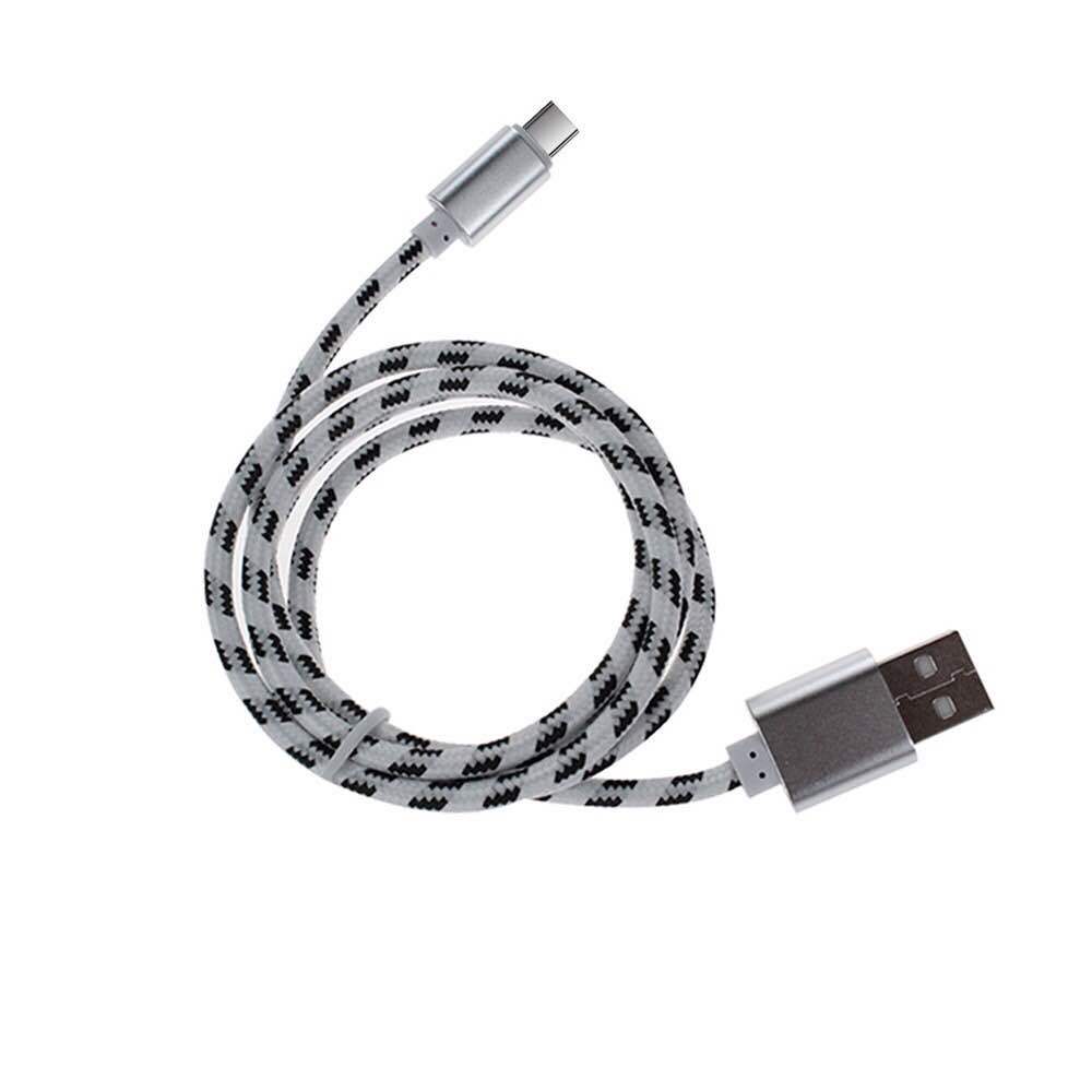 2A tiger patterned checkered aluminum alloy data suitable for Apple Android Type-C123m fast charging cable_voghion.com