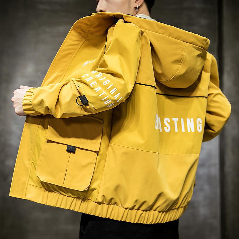 Men's Jacket 2019 spring and autumn new pattern handsome work clothes Jacket man Versatile Trend leisure time Jacket coat