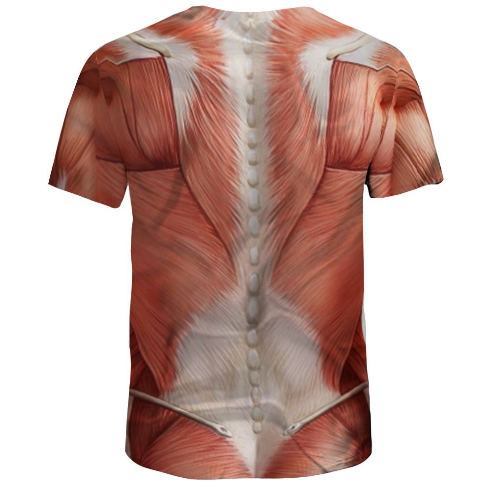 T-shirt imprimé muscle abdominal en 3D - Ref 3424287 Image 2