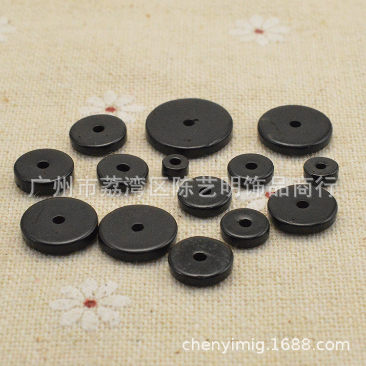 黑色椰壳隔片 手工DIY佛珠文玩隔珠垫片配饰材料金刚星月菩提搭配|ms