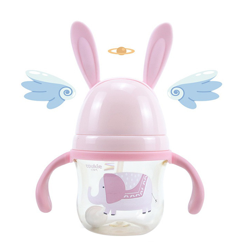 Rascal rabbit caliber automatic Grip PPSU Feeding bottle baby Wide caliber automatic straw Feeding bottle