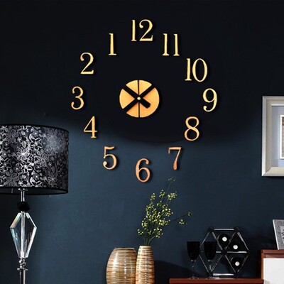 亚克力加亚克力数字时尚简约客厅DIY立体墙贴创意家居挂钟
