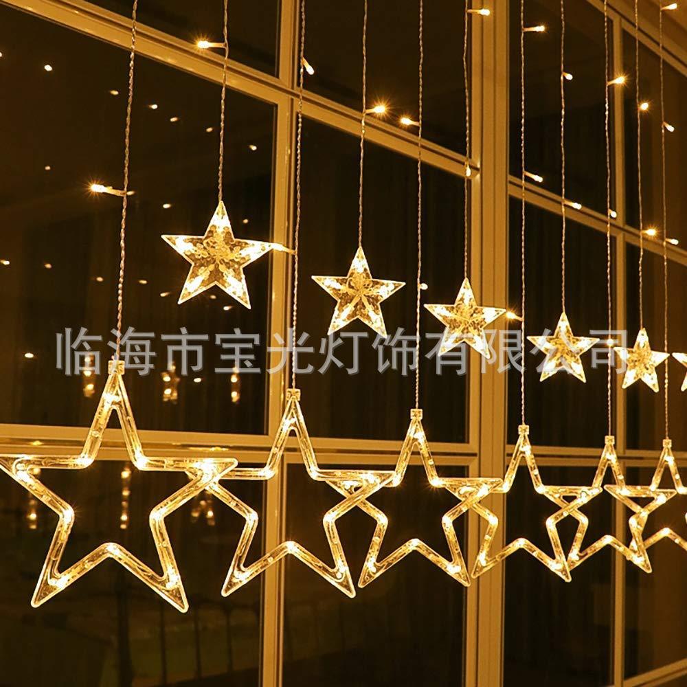 厂家供应138头LED星星冰条灯 6大6小 圣诞婚礼节日店庆装饰彩灯