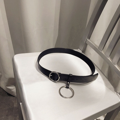  Four Seasons Korean Style New Fashion Large Hoop Women's Leather Wide Belt Korean Style Pin Buckle Belt Women's Trendy