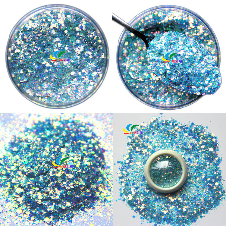 Wholesale of gold onion powder, sequins, hexagonal heart, five-pointed star, irregular-shaped laser colored PET sequins, nail gold powder and glitter powder pic 21