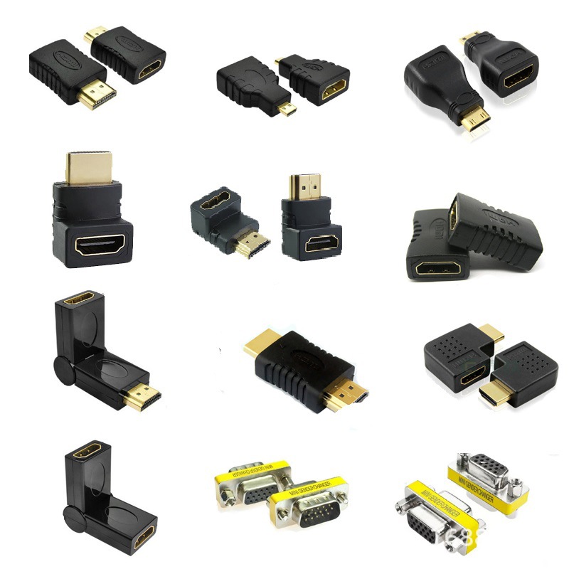 易兴顺工厂直销HDMI转接头公转母公转公直弯90°接电视mini Micro