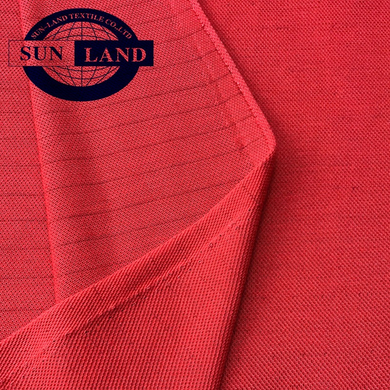 电子厂工作服面料 防静电面料全涤单珠地 导电丝功能性面料