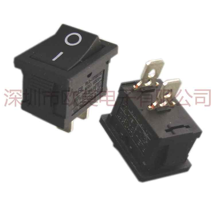 15*21一开一关两档复位船型开关 电器跷板开关 机械AC电源开关