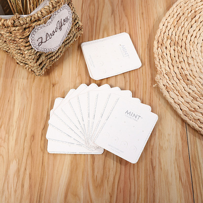 現貨批發飾品包 耳環2對貼珠光耳釘卡片用 時尚包裝可定制lo