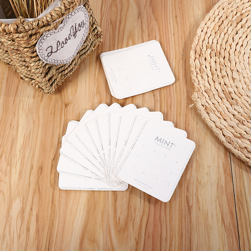 現貨批發飾品包 耳環2對貼珠光耳釘卡片用 時尚包裝可定制lo