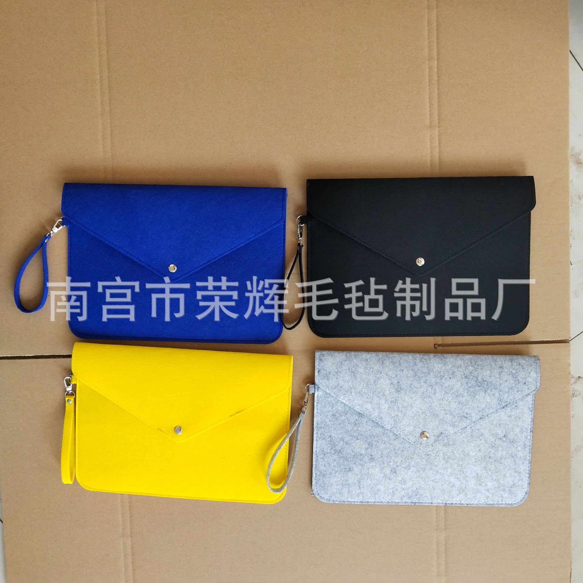 生产批发零售毛毡电脑包可加印logo10件起批支持一件代发羊毛毡
